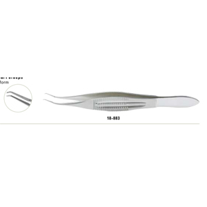 18-883 CASTROVIEJO Colibri Type Tissue FCPS 4&quot;(10.2cm), tips 0.12mm, with tying platform