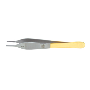 6-124TC BROWN-ADSON Tissue and Suture FCPS 4-3/4&quot;(12.1cm), 7x7 side grasping teeth and cross serrated tying platform