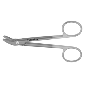 MH9-124TC Wire Cutting SCS, 4-3/4&quot;(12.1cm), angled to side, one serrated blade, Tungsten Carbide blades [와이어컷팅 시져]