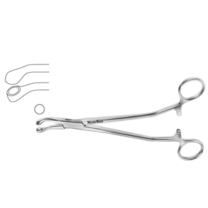 MH30-1405 THOMS-GAYLOR Uterine Biopsy Fcps, 8-1/2&quot;(21.6cm), angled shanks, curved jaws,, 5mm bite, interfitted cups